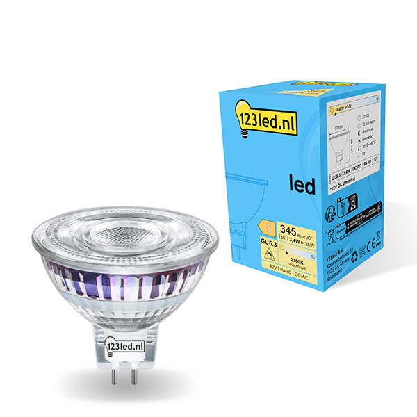 123inkt 123led GU5.3 ledspot dimbaar 3.4W (35W)  LDR01748 - 1