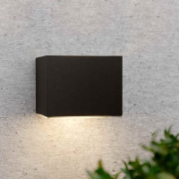 123inkt 123led Solar wandlamp Avon Down zwart SL10-45-down LDR08534