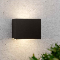 123inkt 123led Solar wandlamp Avon Up & Down zwart SL10-45 LDR08535