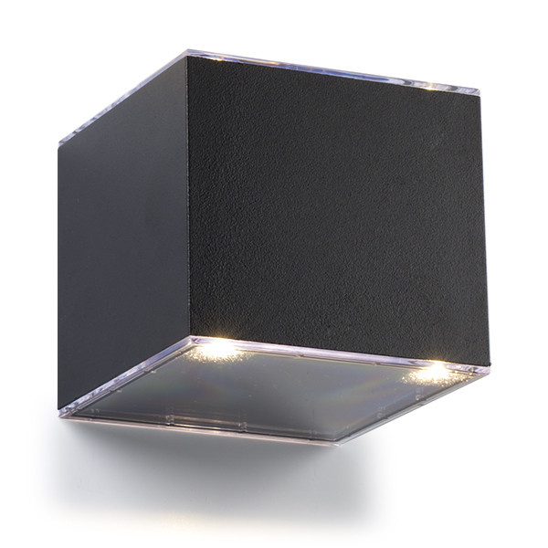 123inkt 123led Solar wandlamp Avon Up & Down zwart SL10-45 LDR08535 - 2