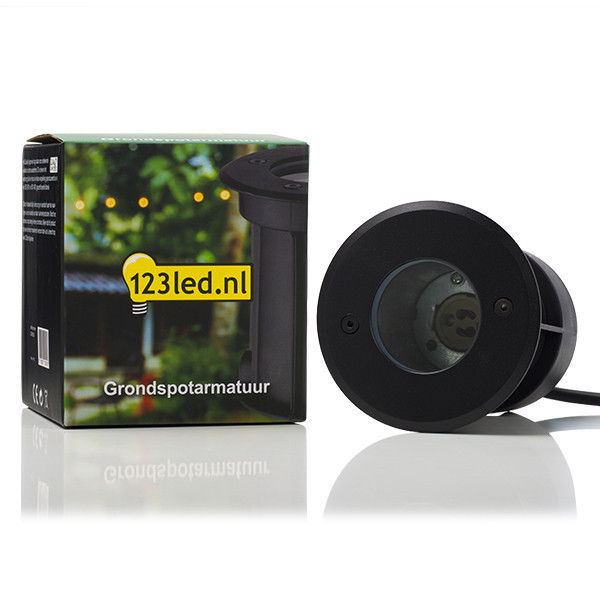 123inkt 123led grondspot Rhodos zwart geschikt voor 1x GU10 KH7144A LDR08525 - 2