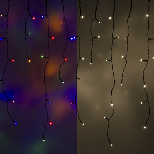 123led ijspegelverlichting warmwit & multicolor op batterijen 8,5 meter 180 lampjes LDR07307 123led ijspegelverlichting warmwit & multicolor op batterijen 8,5 meter 180 lampjes LDR07307 - 1