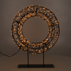 123led kerstkrans op voet 28 cm extra warm wit & warm wit 800 lampjes zwart LDR07324 - 2