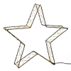 123led kerstster 3D 36 cm extra warmwit & warmwit 300 lampjes zwart LDR07266 - 2