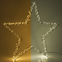123led kerstster 3D 56 cm extra warmwit & warmwit 540 lampjes zwart LDR07267