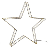 123led kerstster 3D 56 cm extra warmwit & warmwit 540 lampjes zwart LDR07267 - 2