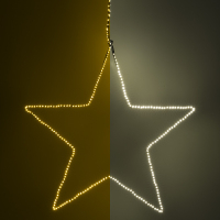 123led kerstster hangend 56 cm extra warmwit & warmwit 300 lampjes zwart LDR07275