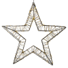 123led kerstster met ophangoog 56 cm extra warmwit & warmwit 1200 lampjes zwart LDR07269 - 2