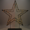 123led kerstster op voet 56 cm extra warm wit & warm wit 1200 lampjes zwart LDR07327 - 1