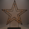 123led kerstster op voet 56 cm extra warm wit & warm wit 1200 lampjes zwart LDR07327 - 2