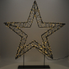 123led kerstster op voet 56 cm extra warm wit & warm wit 1200 lampjes zwart LDR07327 - 3