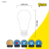 123inkt 123led ledlamp E27 | Peer A60 | Mat | Daglichtsensor | 2700K | 8W (60W) 929001383631c LDR01844 - 2