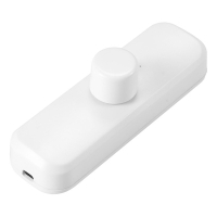 123inkt 123led ledsnoerdimmer incl. draaiknop (RC) (0-25W) wit 960000202 LDR06202