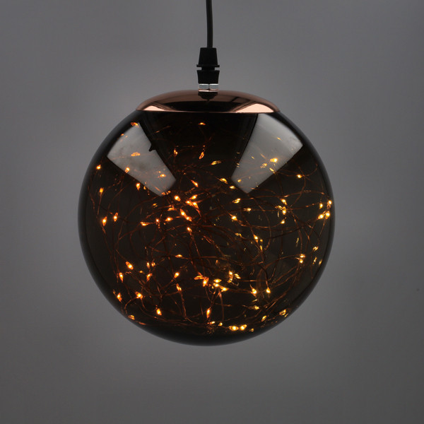 123led lichtbol kerst Ø 18 cm extra warm wit & warm wit 80 lampjes smokey LDR07337 - 1