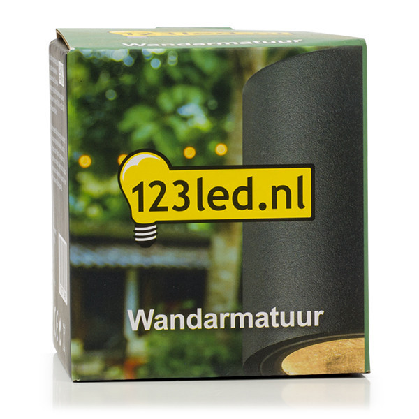 123inkt 123led wandlamp Sacramento zwart geschikt voor 1x GU10 1111 LDR08500 - 5