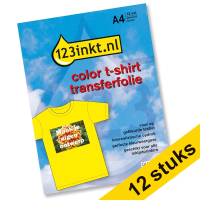 123inkt Aanbieding: 12 vellen T-shirt transferfolie color  060860