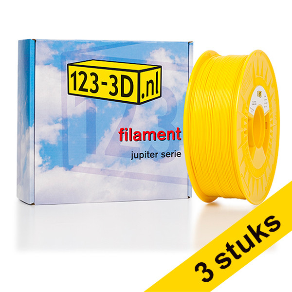 123inkt Aanbieding: 3x filament geel 1,75 mm PLA 1,1 kg Jupiter serie (123-3D huismerk)  135546 - 1
