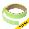Aanbieding: 3x markeringspunten Ø 18 mm neongroen (1000 etiketten op rol)