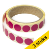 Aanbieding: 3x markeringspunten Ø 18 mm roze (1000 etiketten op rol)