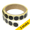 Aanbieding: 3x markeringspunten Ø 18 mm zwart (1000 etiketten op rol)