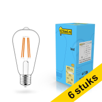 Aanbieding: 6x 123led E27 filament ledlamp edison dimbaar 7w (60w)