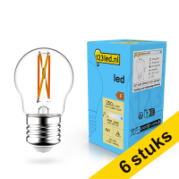 Aanbieding: 6x 123led E27 filament ledlamp kogel dimbaar 2.5w (25w)