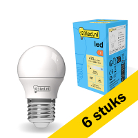 Aanbieding: 6x 123led E27 ledlamp kogel mat 4.9W (40W)