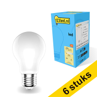 Aanbieding: 6x 123led E27 ledlamp peer mat dimbaar 2700K 4.5W (40W)