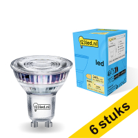 Aanbieding: 6x 123led GU10 ledspot glas 2700K 3.6W (50W)