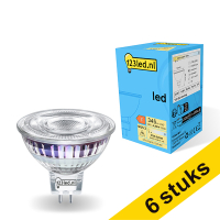 Aanbieding: 6x 123led GU5.3 ledspot dimbaar 4.4W (50W)