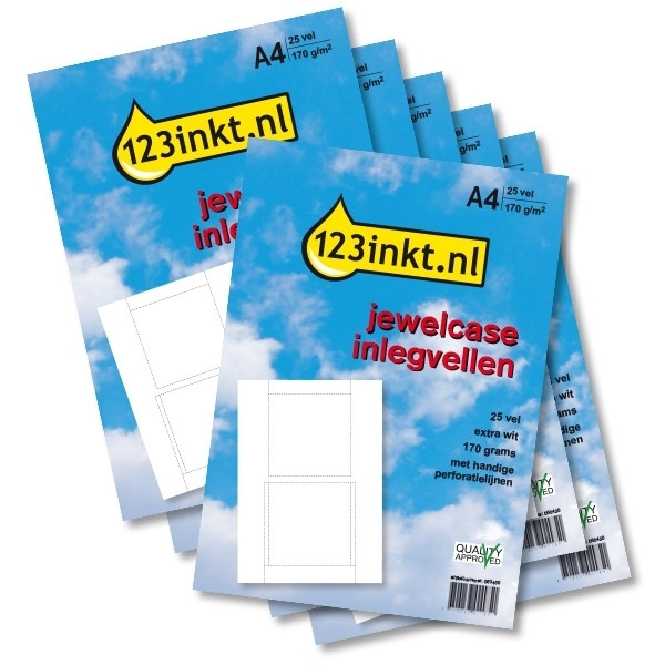 Aanbieding inlegvellen voor cd-doosjes: 5 sets + 1 GRATIS (totaal 150 vellen) 060460 - 1