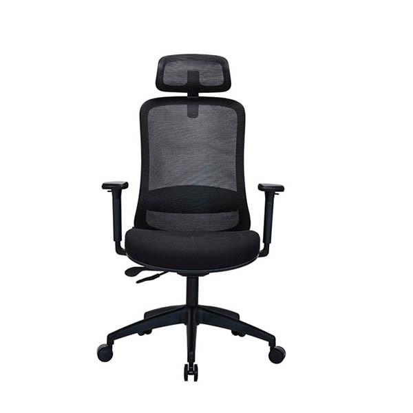 123inkt Business Ecoline bureaustoel mesh zwart (incl. hoofdsteun) 302696 - 2