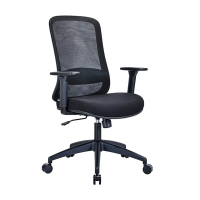 123inkt Economic Ecoline bureaustoel mesh zwart 302668