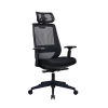 123inkt Executive Officeline bureaustoel mesh zwart (incl. hoofdsteun) 302697 - 1