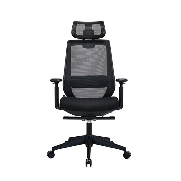 123inkt Executive Officeline bureaustoel mesh zwart (incl. hoofdsteun) 302697 - 2