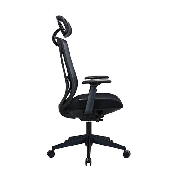 123inkt Executive Officeline bureaustoel mesh zwart (incl. hoofdsteun) 302697 - 3