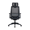 123inkt Executive Officeline bureaustoel mesh zwart (incl. hoofdsteun) 302697 - 4