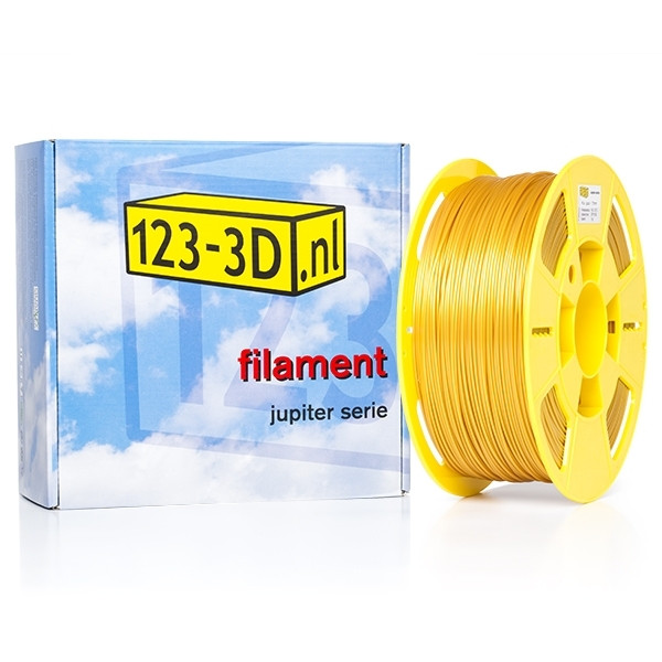 Reductor paperback domein Filament goud 1,75 mm PLA 1 kg Jupiter serie (123-3D huismerk) 123inkt  123inkt.be