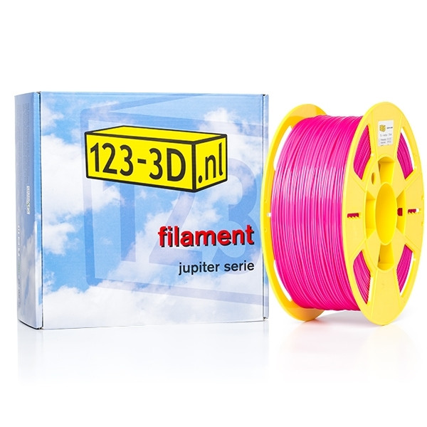 123inkt Filament knalroze 1,75 mm PLA 1 kg Jupiter serie (123-3D huismerk)  DFP11018 - 1