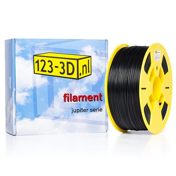 123inkt Filament zwart 1,75 mm ABS 1 kg Jupiter serie (123-3D huismerk)  DFP01100 - 1
