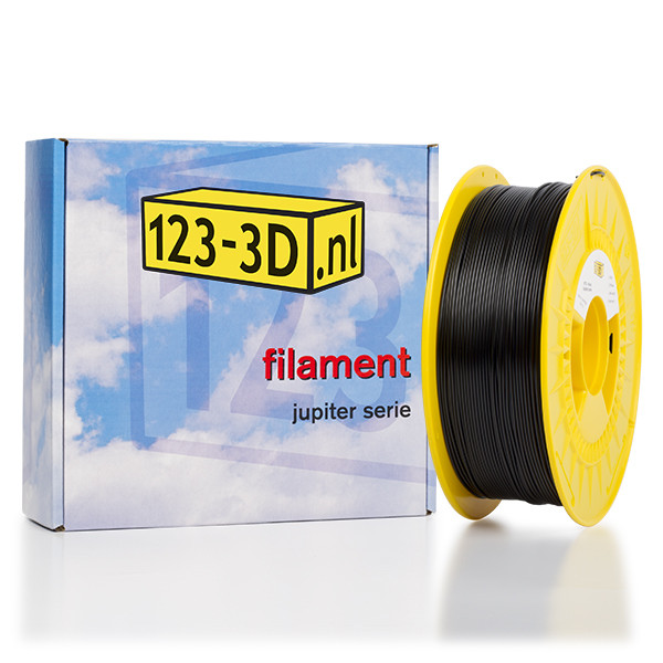 123inkt Filament zwart 1,75 mm PETG 1 kg Jupiter serie (123-3D huismerk)  DFP01123 - 1