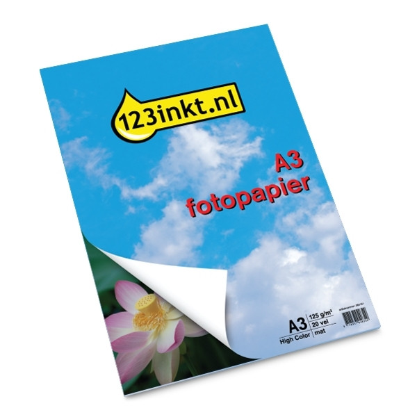 123inkt High Color mat fotopapier 125 g/m² A3 (20 vellen) FSC®  064161 - 1