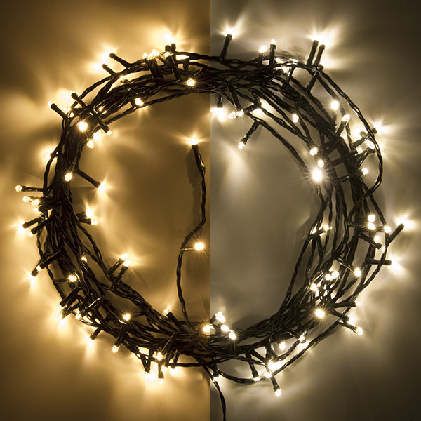 123inkt Kerstverlichting 12 meter | extra warm wit & warm wit | 120 lampjes  LDR07002 - 1