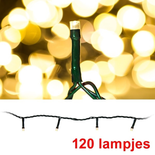 Led kerstverlichting 120 lampjes warm wit voor binnen en buiten LKO00011 - 1