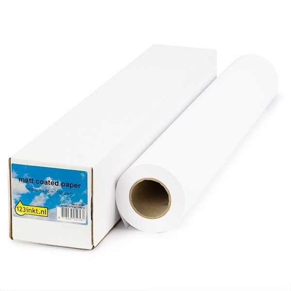 123inkt Matt Coated paper roll 610 mm x 30 m (120 g/m²) 5922A002C C13S041853C 155068 - 1