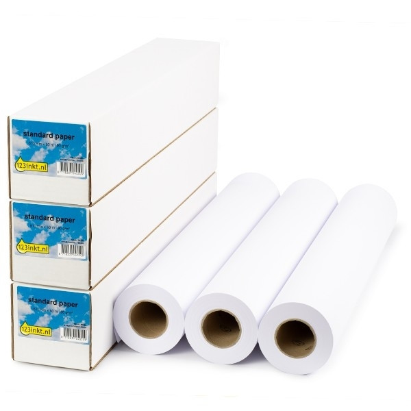 123inkt Standard paper roll 610 mm x 50 m (90 g/m²) 3 rollen 1570B007C 155044 - 1