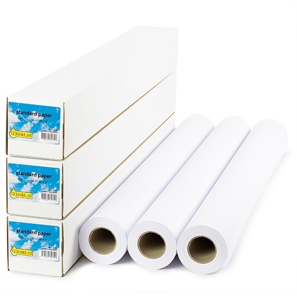 123inkt Standard paper roll 914 mm x 50 m (90 g/m²) 3 rollen 1570B008C 155045 - 1