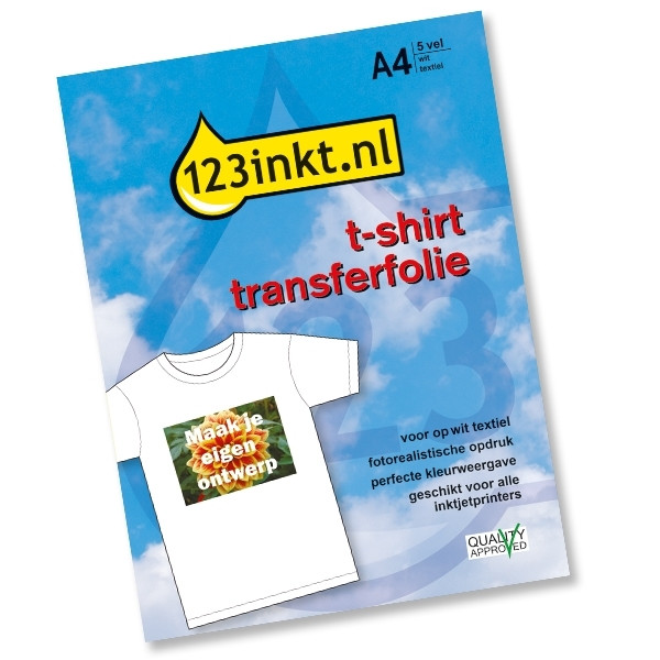 123inkt T-shirt transferfolie wit textiel (inhoud 5 vellen) 4004C002C C13S041154C 060800 - 1