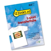123inkt T-shirt transferfolie wit textiel (inhoud 5 vellen) 4004C002C C13S041154C 060800