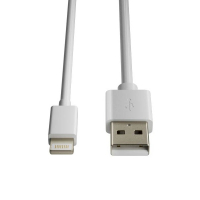 USB-A naar Lightning kabel geschikt voor iPhone 14 en ouder wit (1 meter) 303330